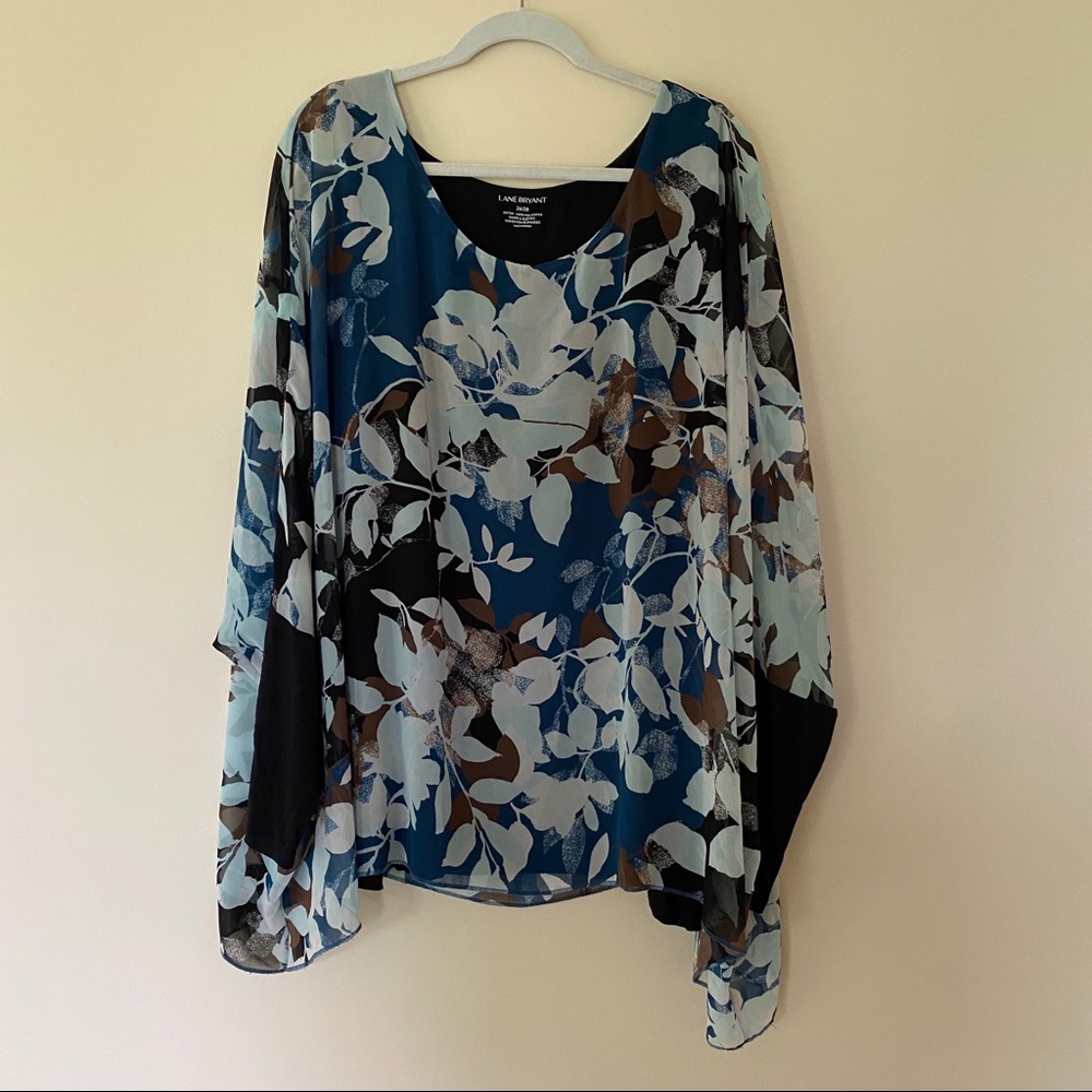 Lane Bryant Batwing Floral Blouse 26/28